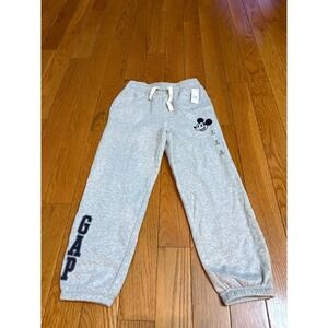 New GAP Kids Disney Mickey Mouse $40 Gray Sweatpants Full Length Size M (8)‎